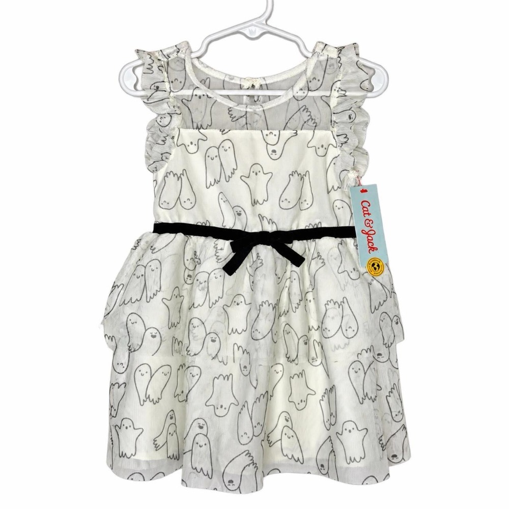 Cat & Jack Girls Halloween Ghost Dress size 2T
